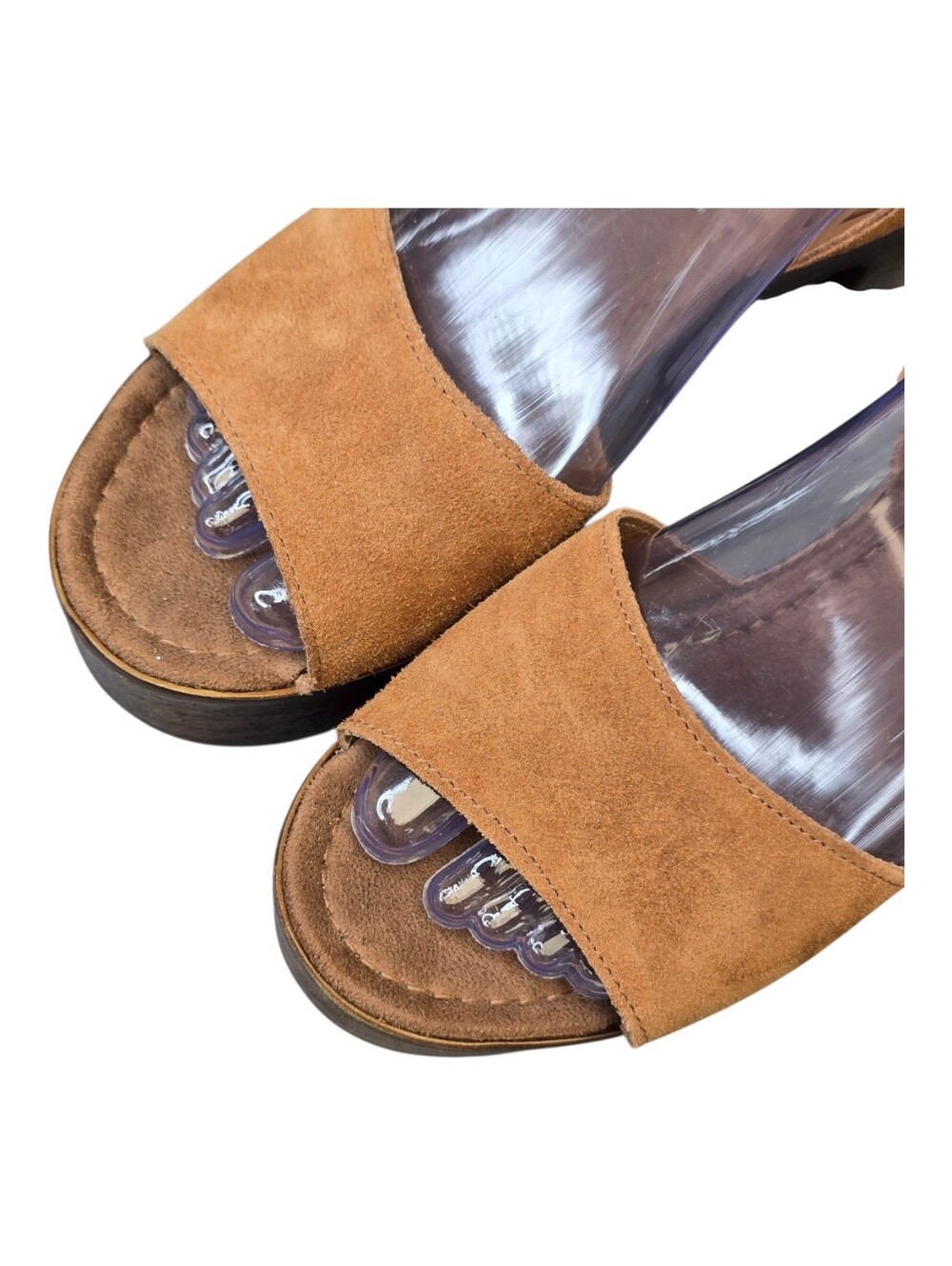 Steve Madden Women’s 8 Lulla Tan Suede Leather Platform Sandals - Picture 6 of 14